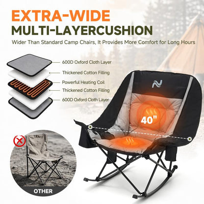 Aurella Heated Foldable Rocking Chair